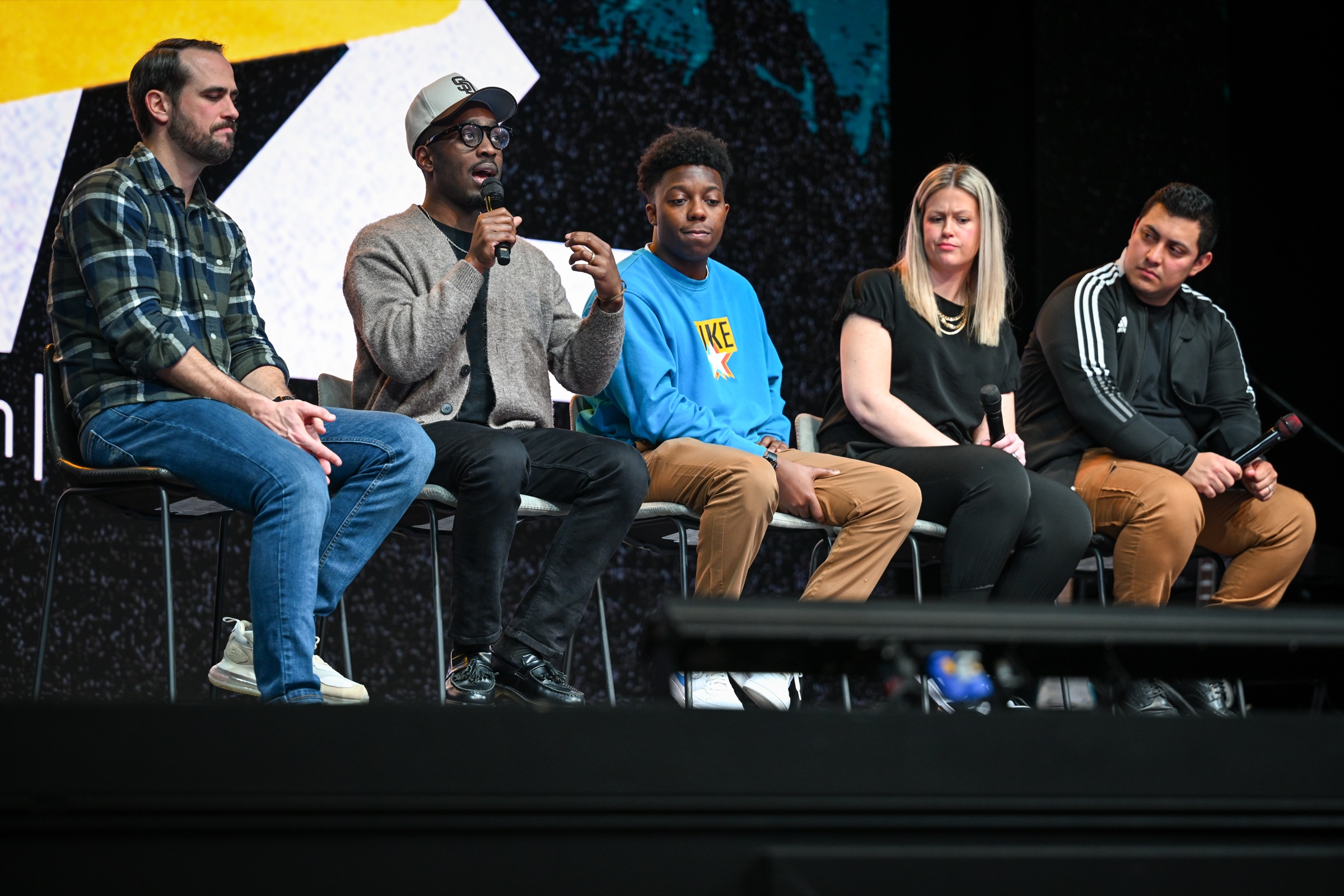 Church creatives sharing insight during a stage conversation