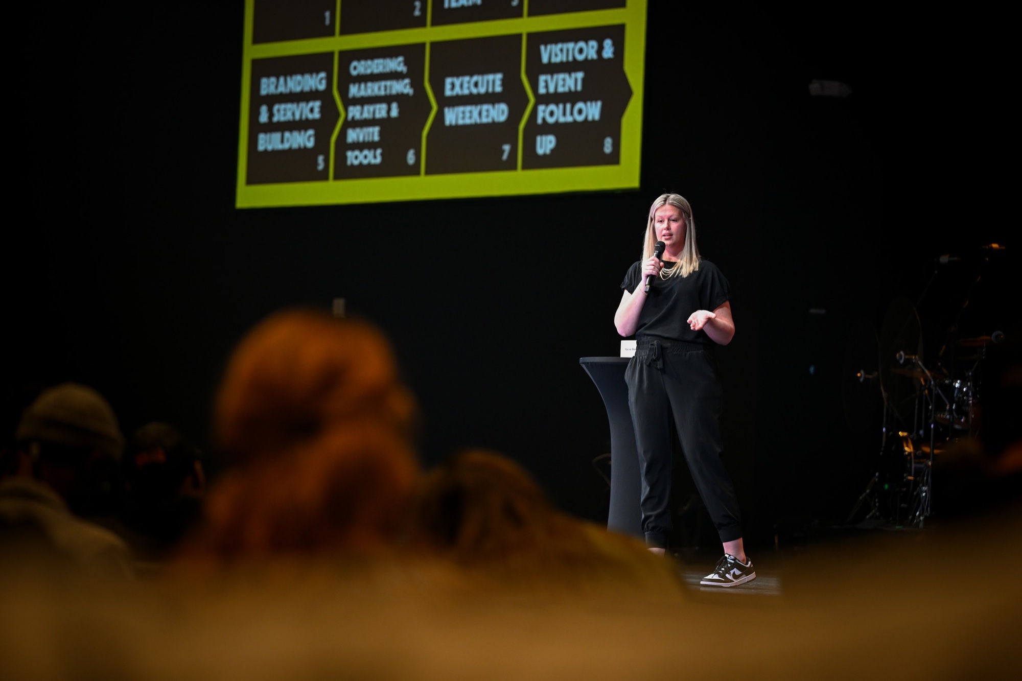A speaker leading an Atlanta Church Creatives gathering